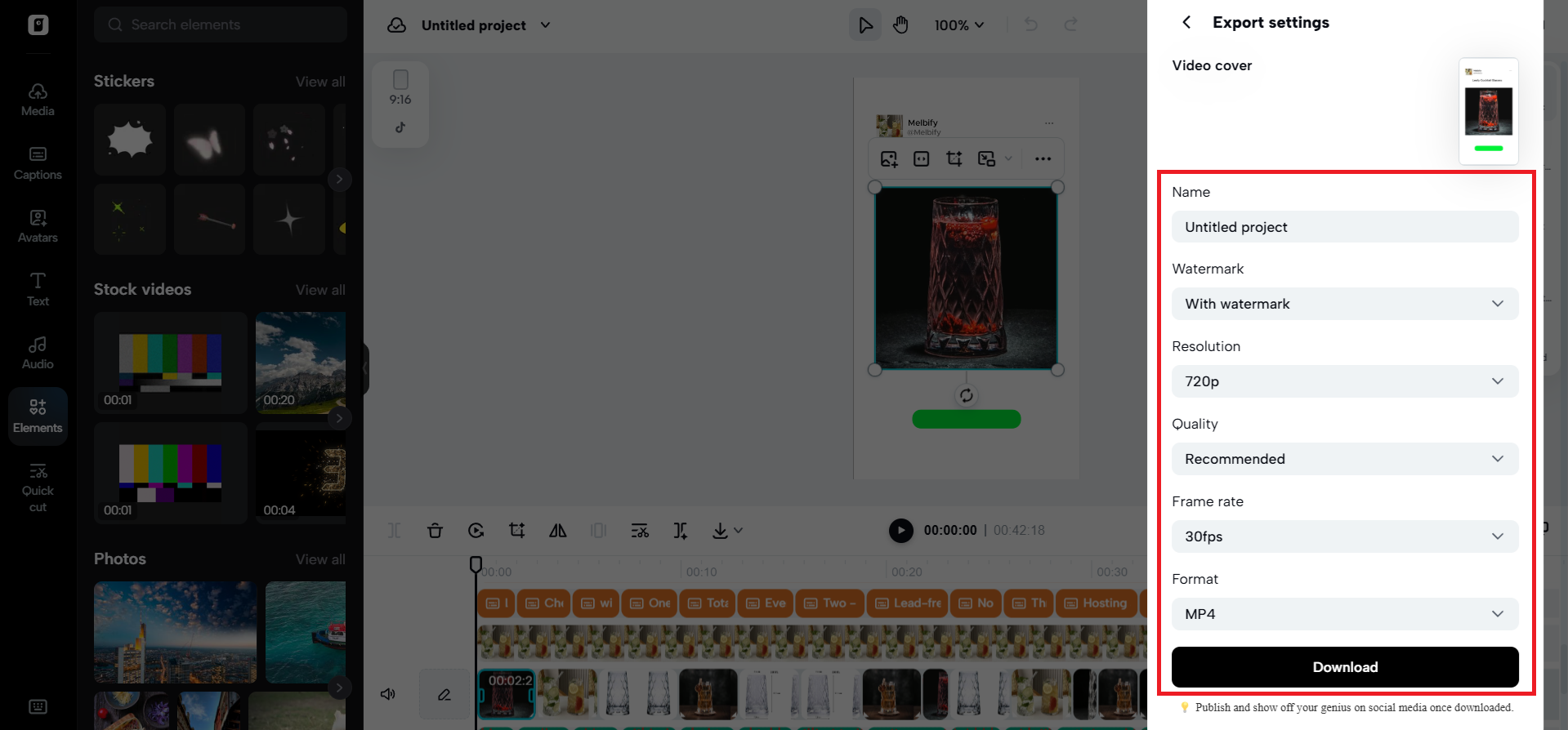Export your video