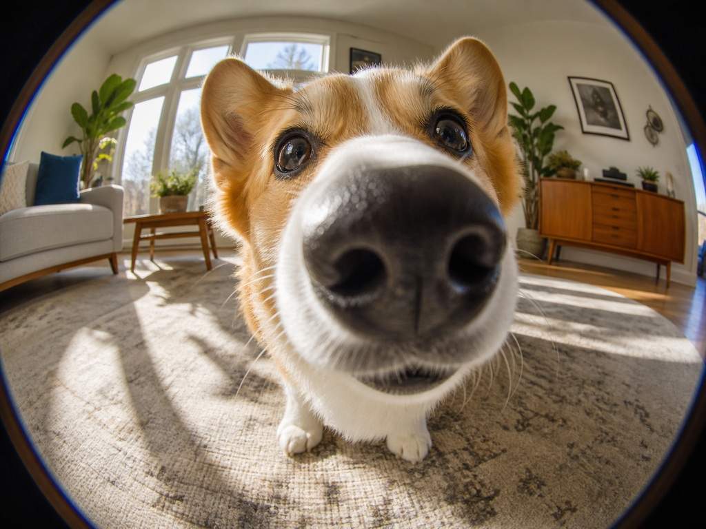 Fisheye Pet Photo AI Prompts kreatives Ergebnis