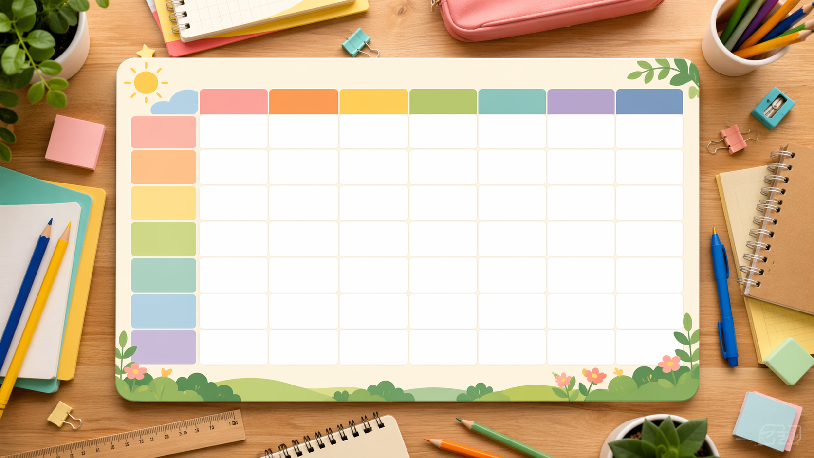 Dreamina template jadwal pelajaran 16:9 hero image
