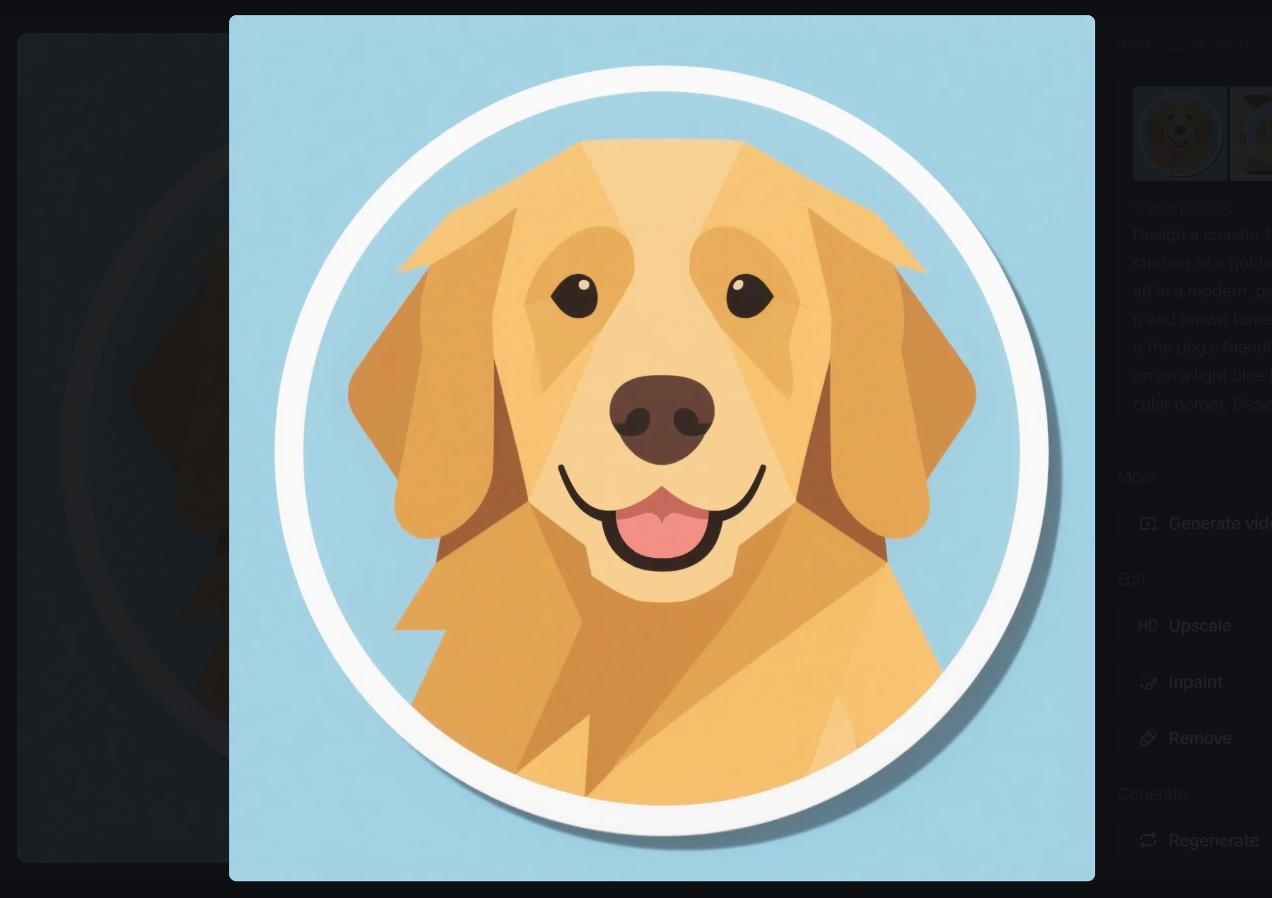 Coaster potret haiwan peliharaan