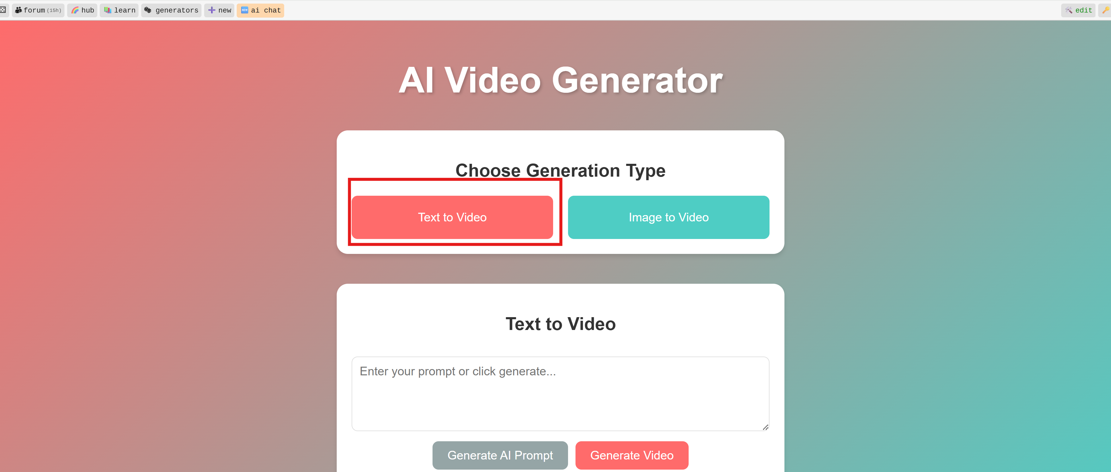 Find a text-to-video template