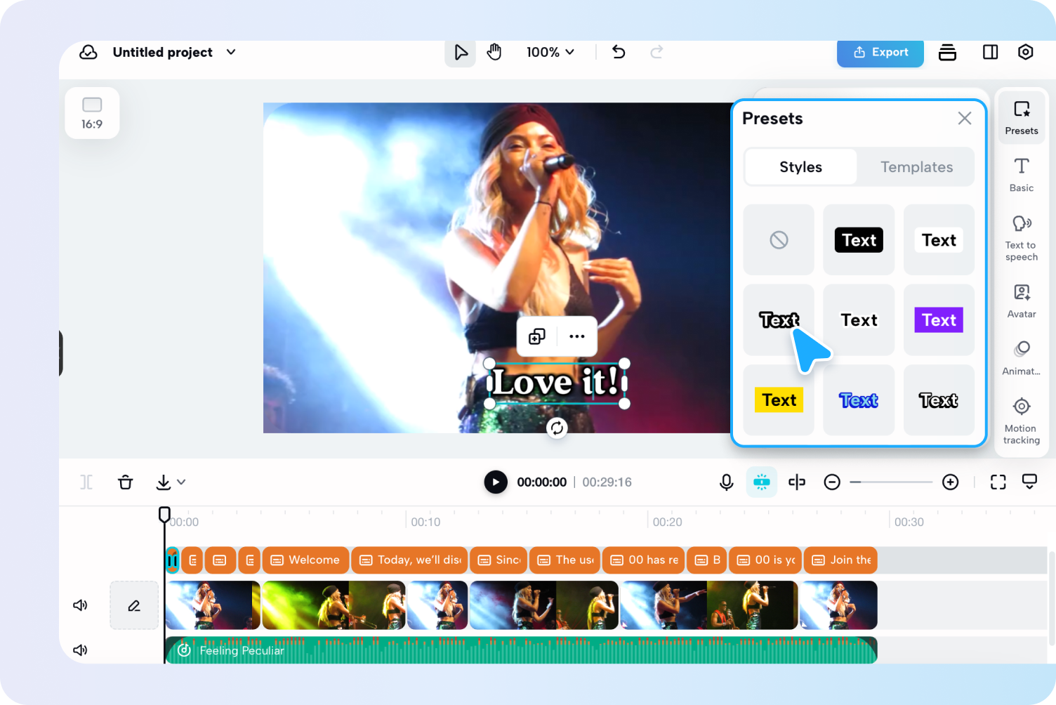 Transcribe video to text 