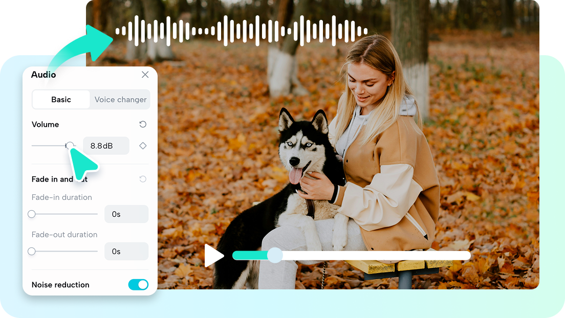 Adjustable audio control for perfect sound balance