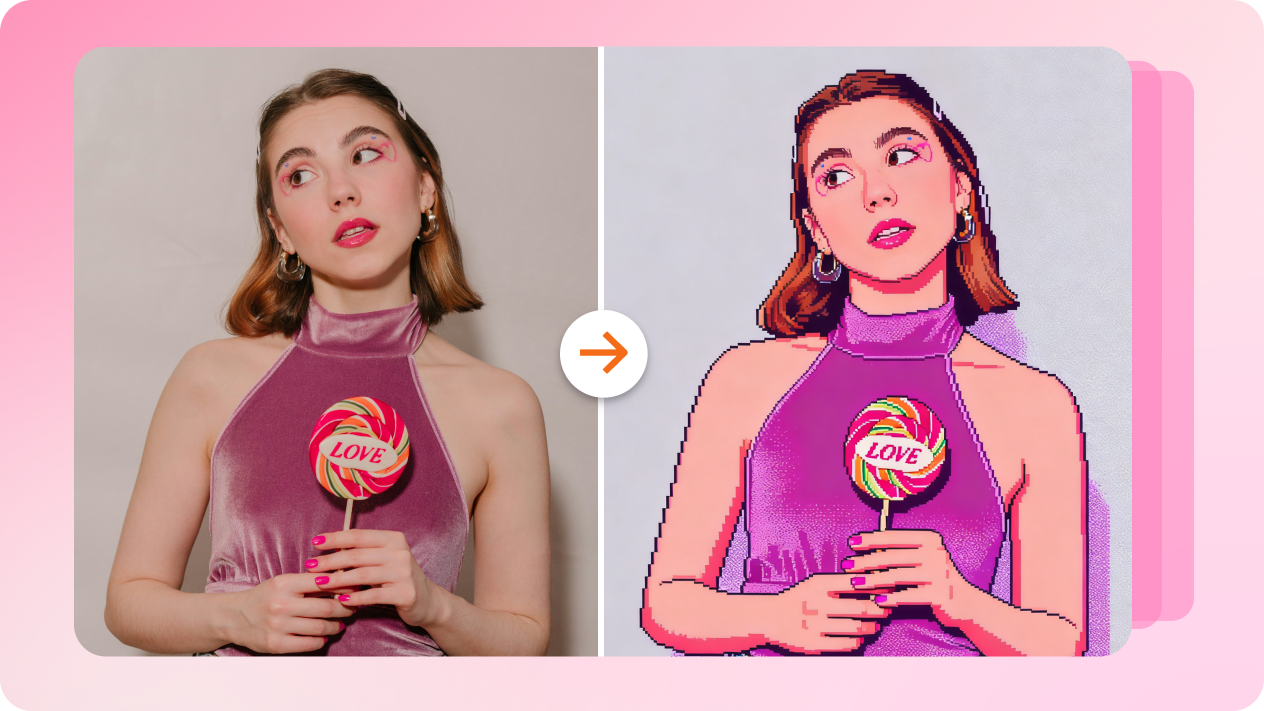 pixel art cu imagine