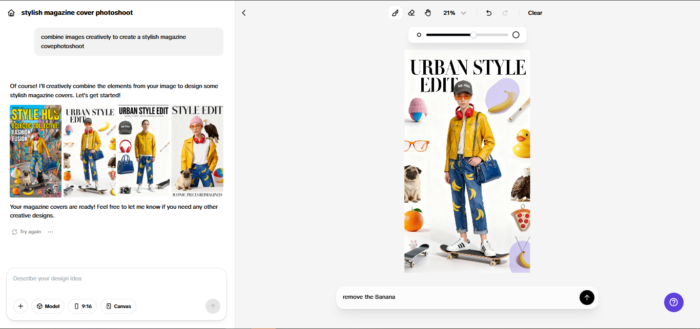 AI inpainting in Pippit