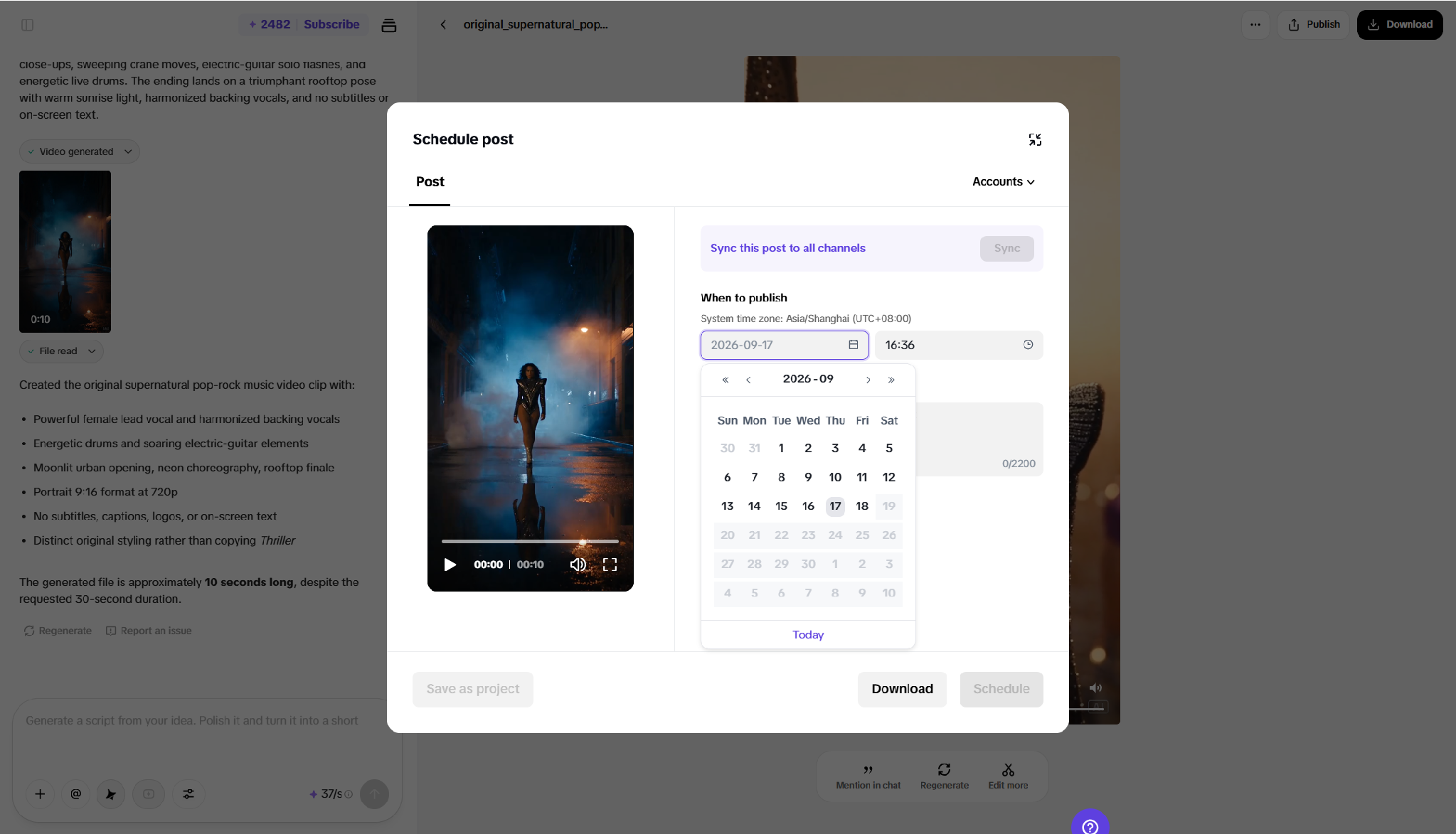 Schedule and publish