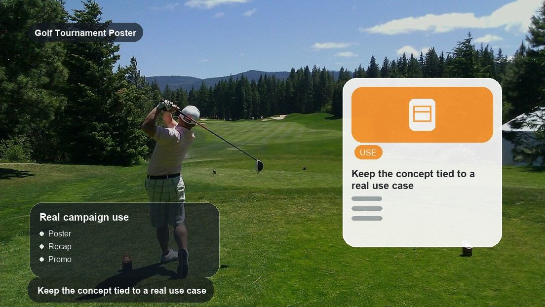 Golf Tournament Poster Maker realistic image for keep the concept tied to a real use case