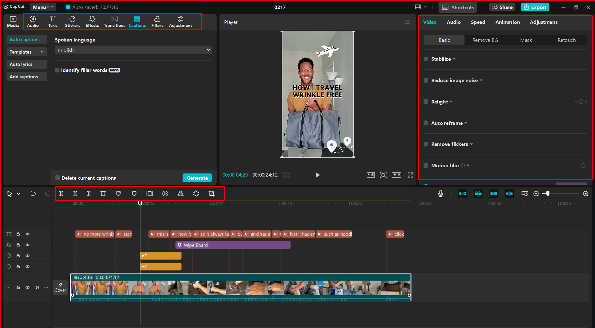 Enhancing your reels for Instagram with CapCut desktop video editor