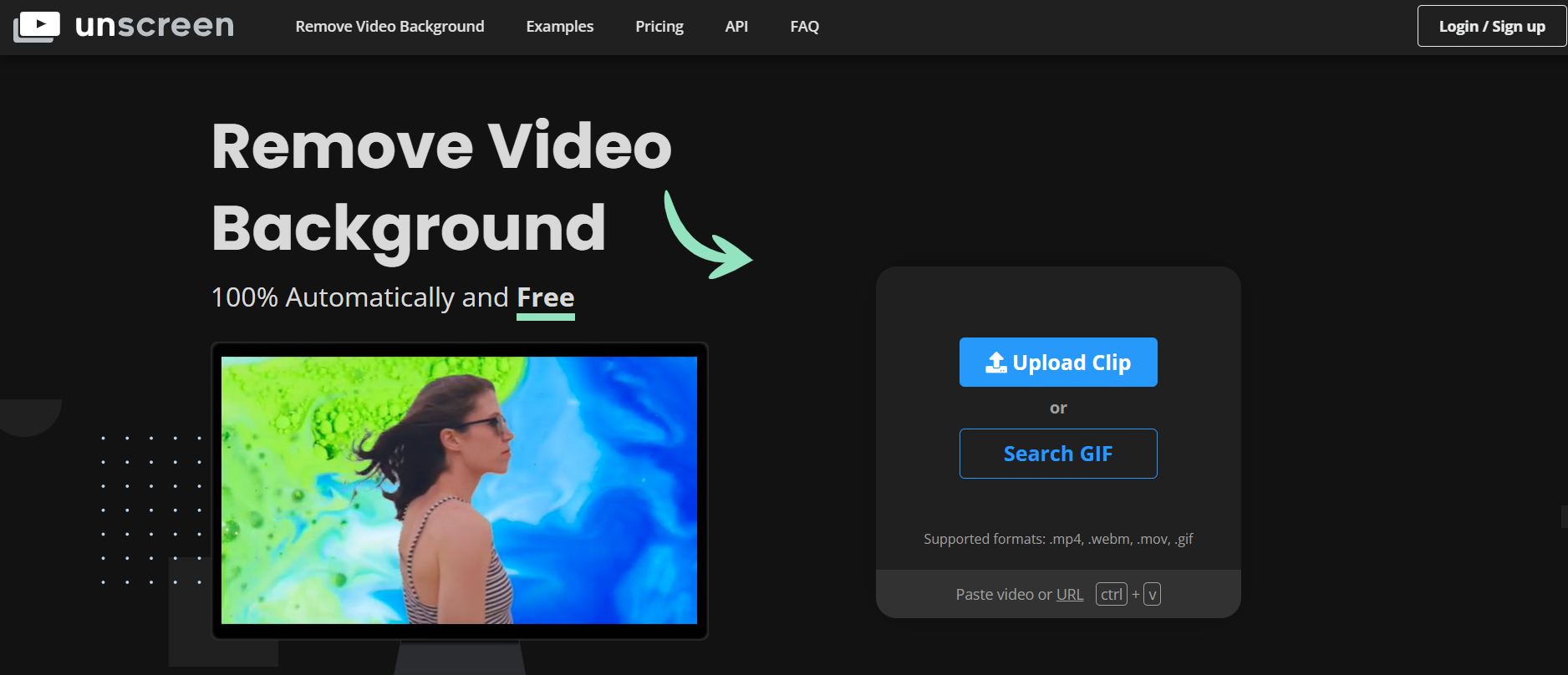 Unscreen ai background remover video