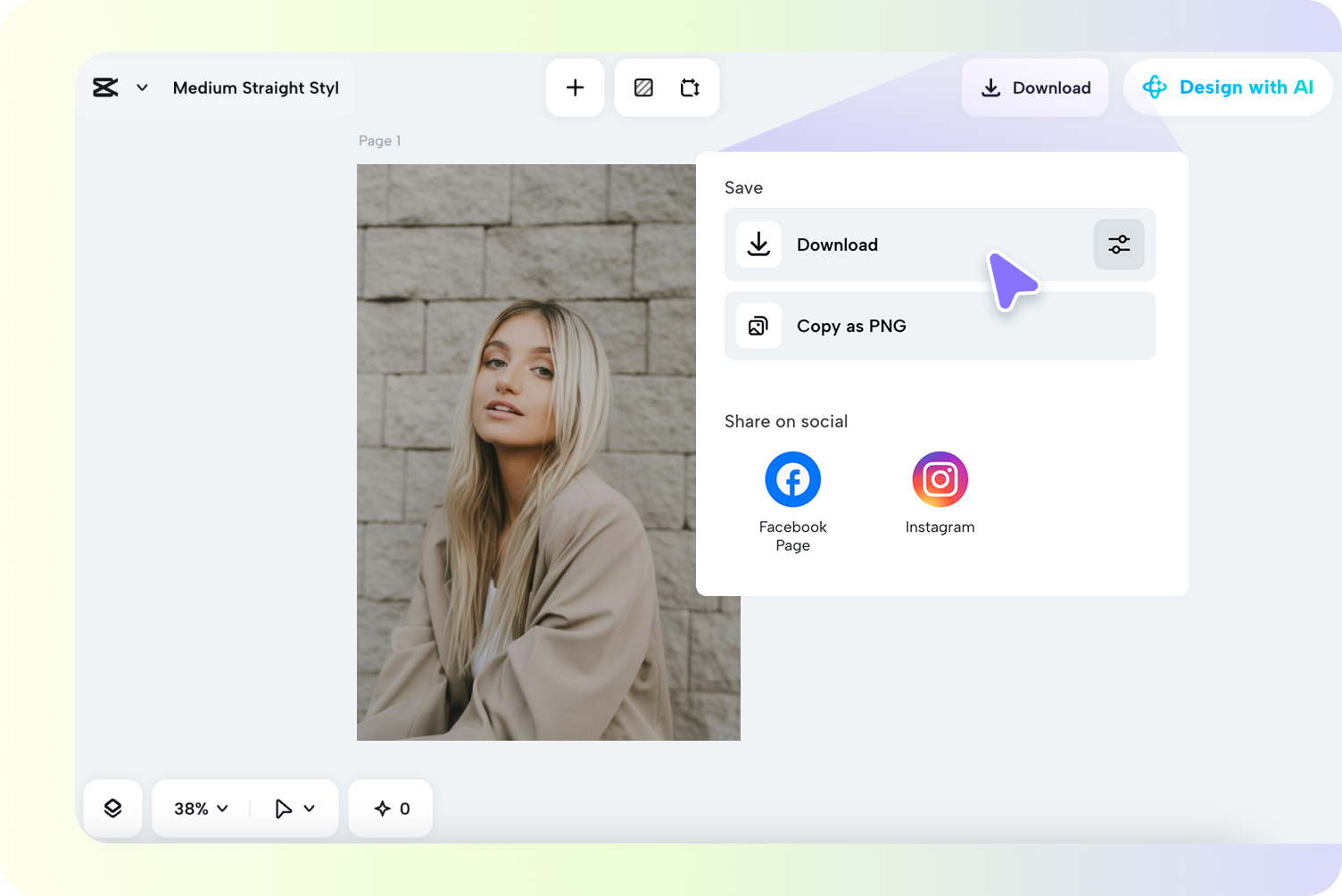 Exporteer en deel je meesterwerk