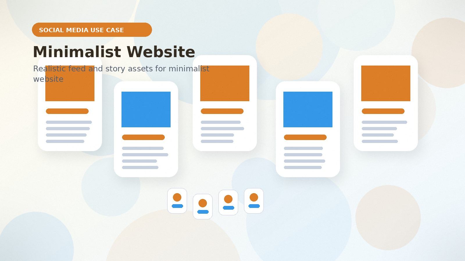 Minimalist Website realistic social media use case visual for minimalist website