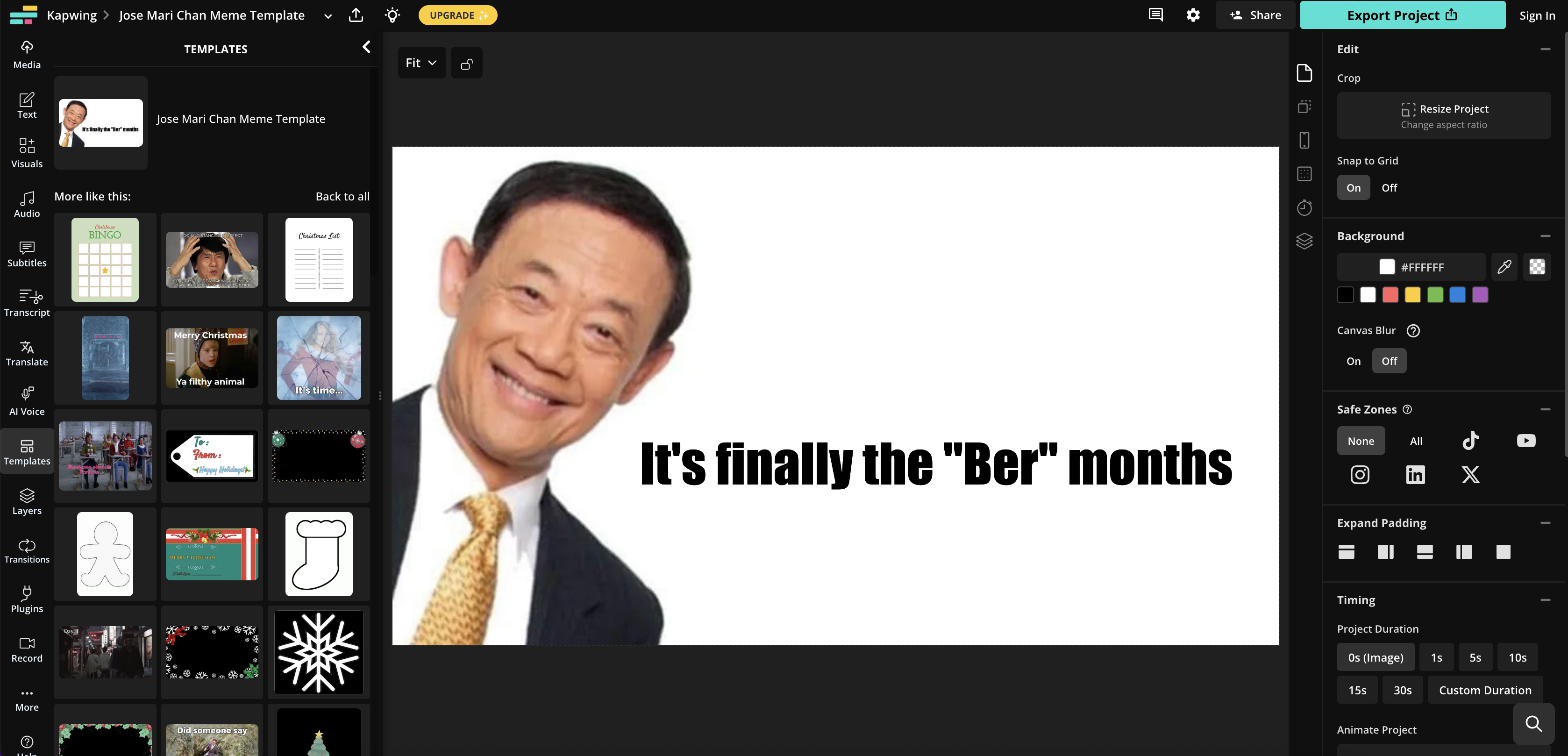 Kapwing online free meme generator