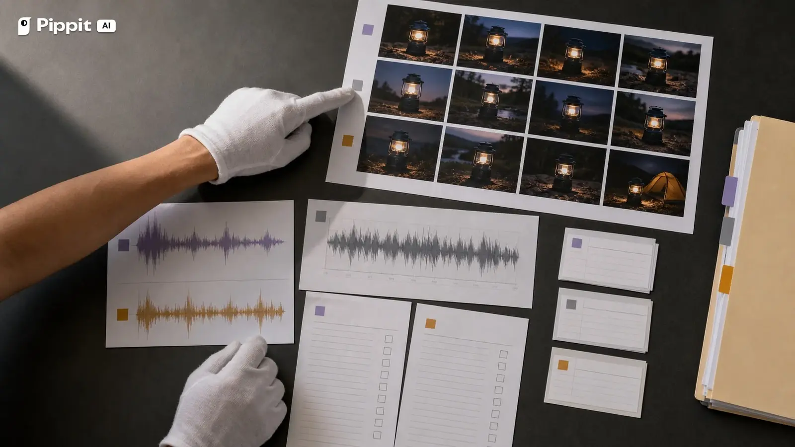 A producer verifies image, music, and voice provenance in a practical asset record.