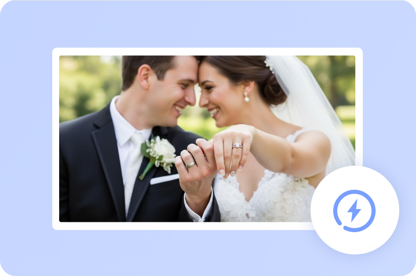 Fast AI wedding photo creation