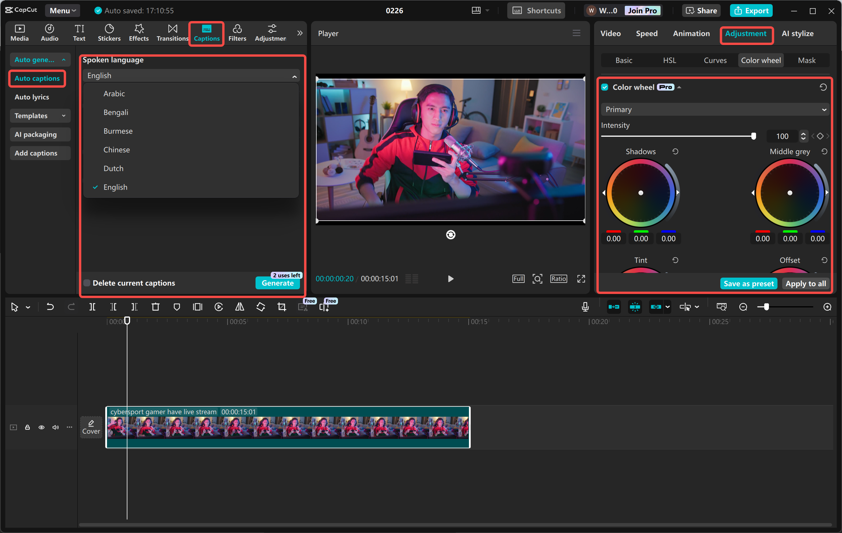 Pag-edit ng video para sa YouTube sa CapCut desktop video editor
