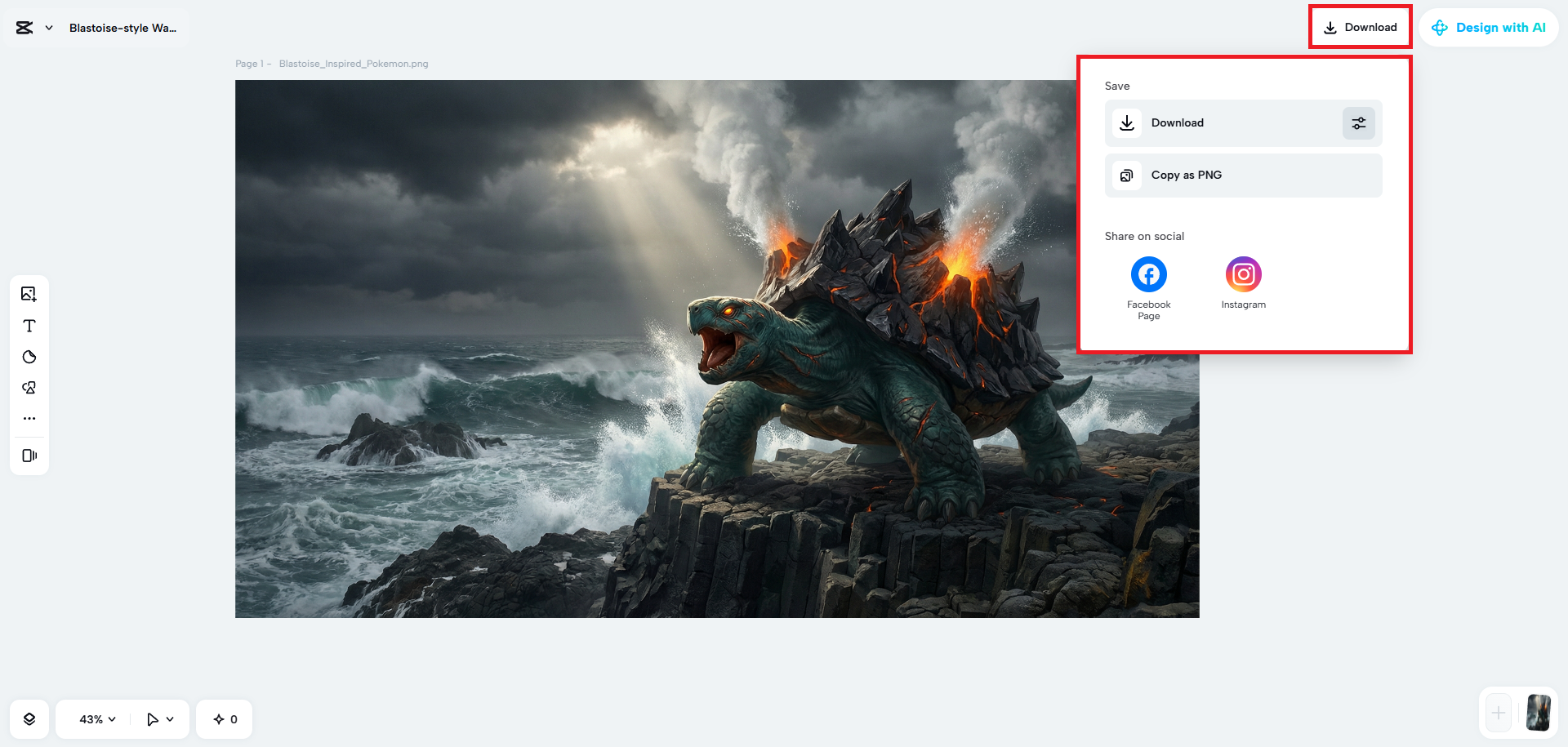Export your Pokémon design