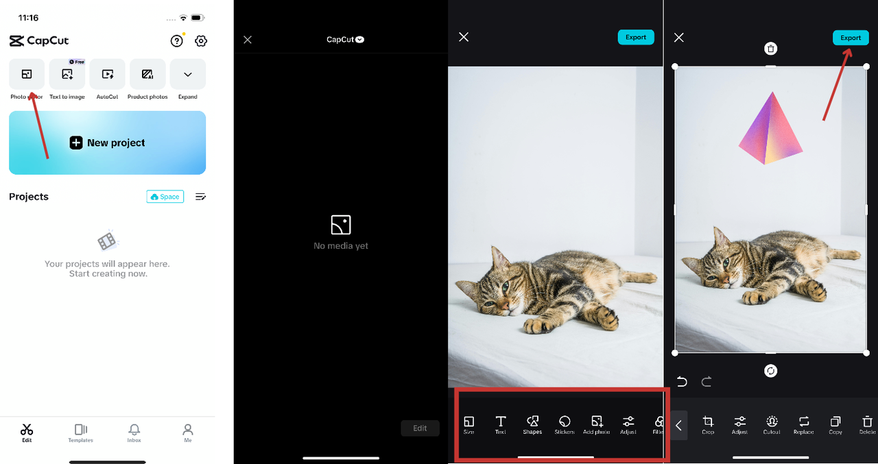 CapCut — застосунок для редагування фотографій на iPhone