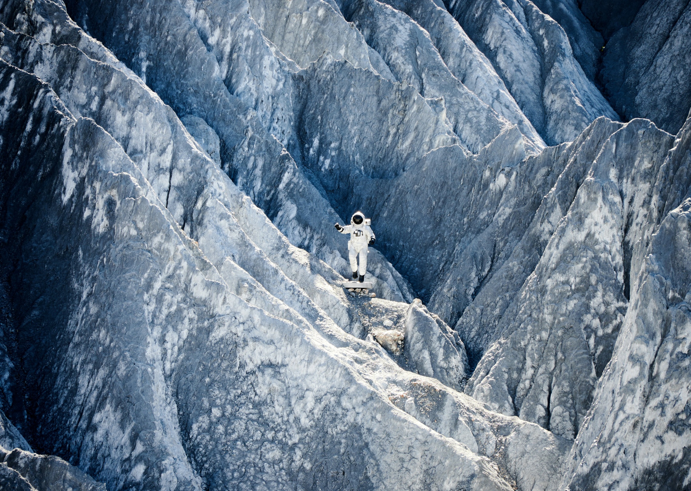 Alien mountain landscape