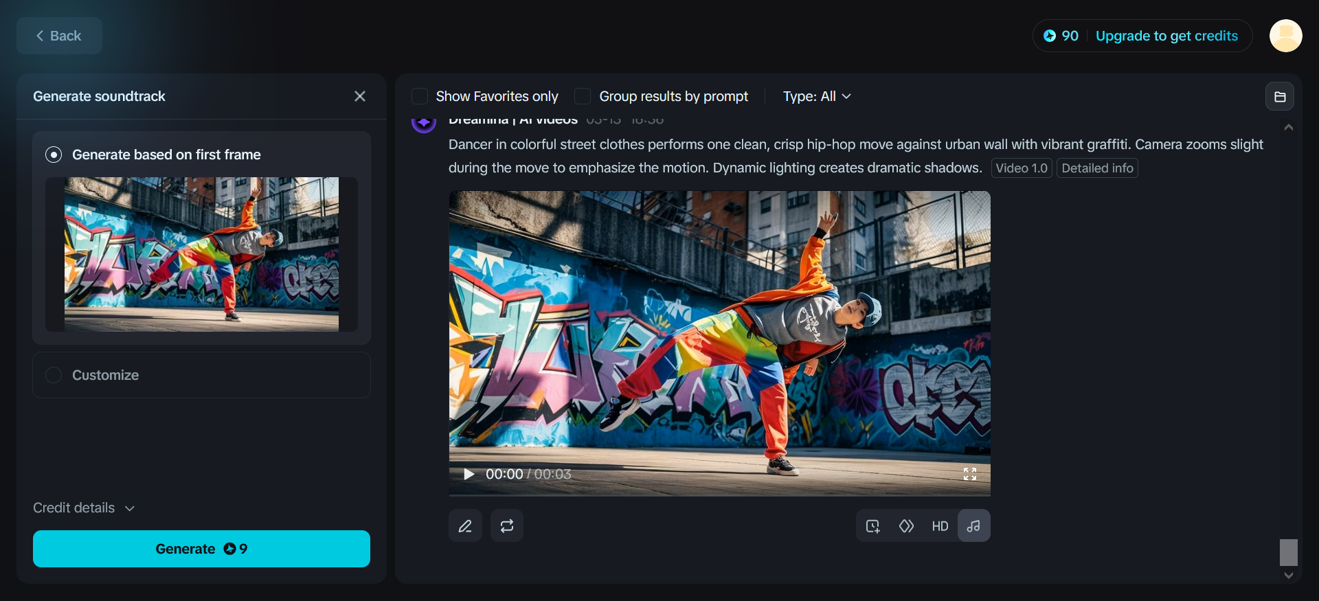 Wygeneruj ścieżkę dźwiękową