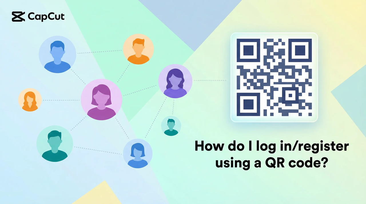log in CapCut with QR code