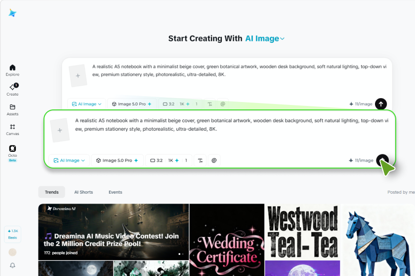 Step 1: Input your prompt