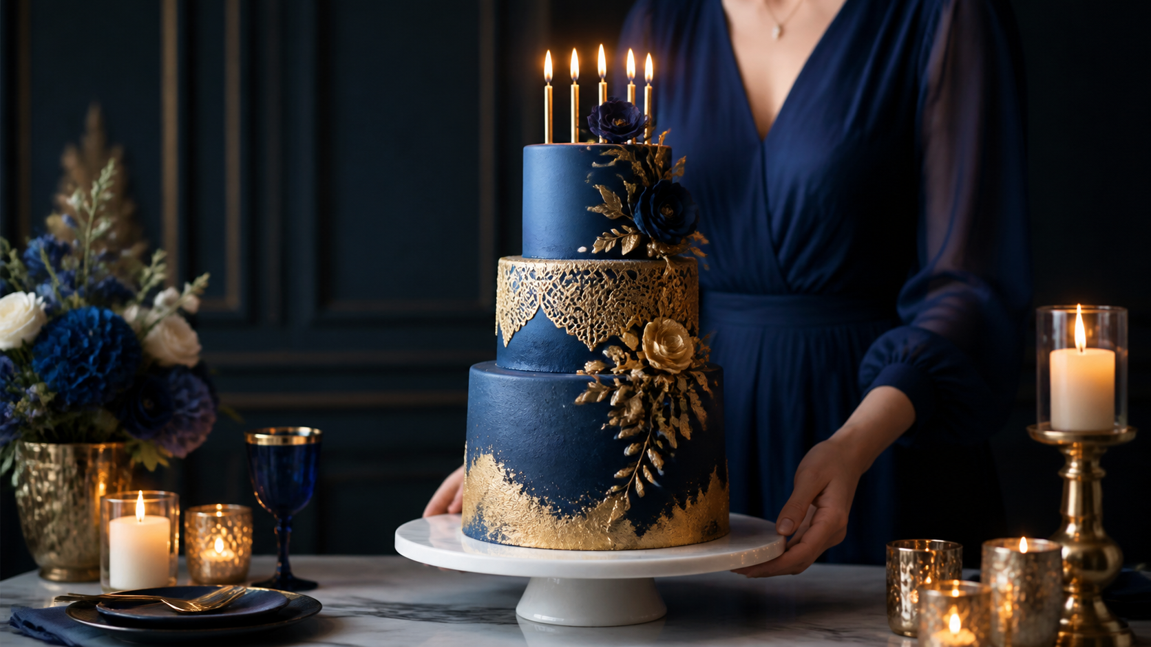 AI Cake Image Prompts - Buttercream Scenă de decorare