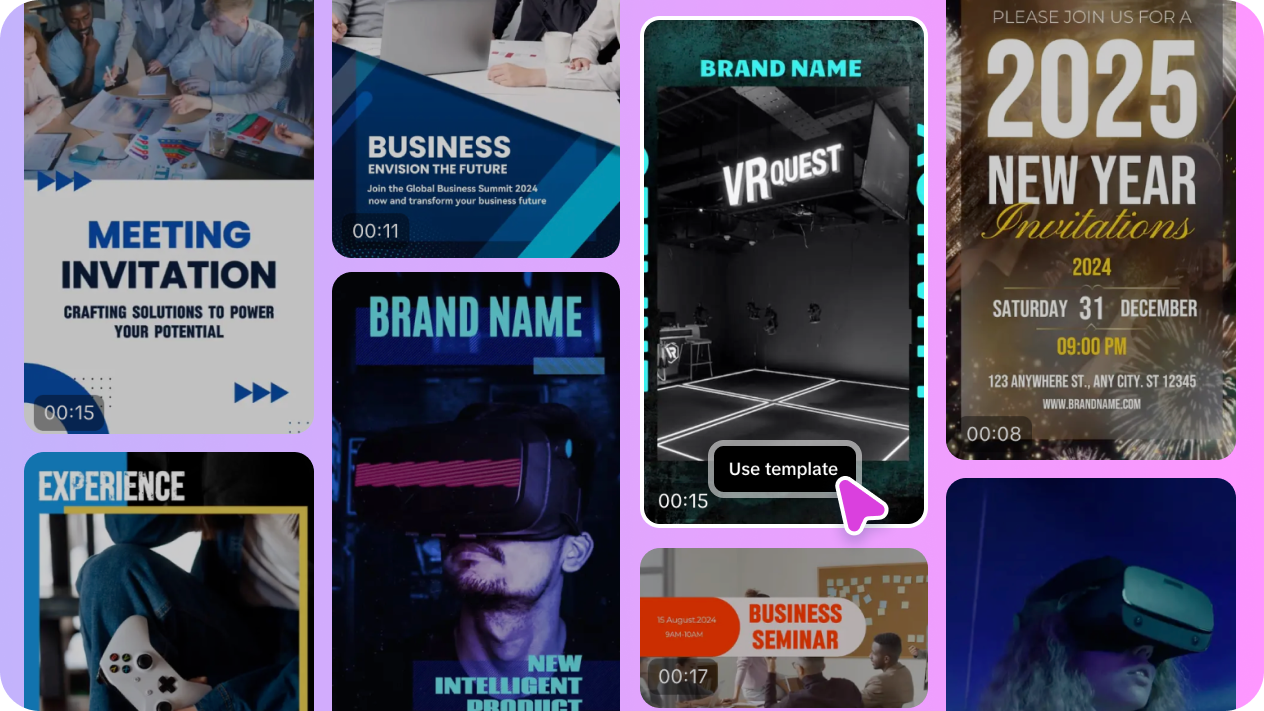 Preset invitation templates