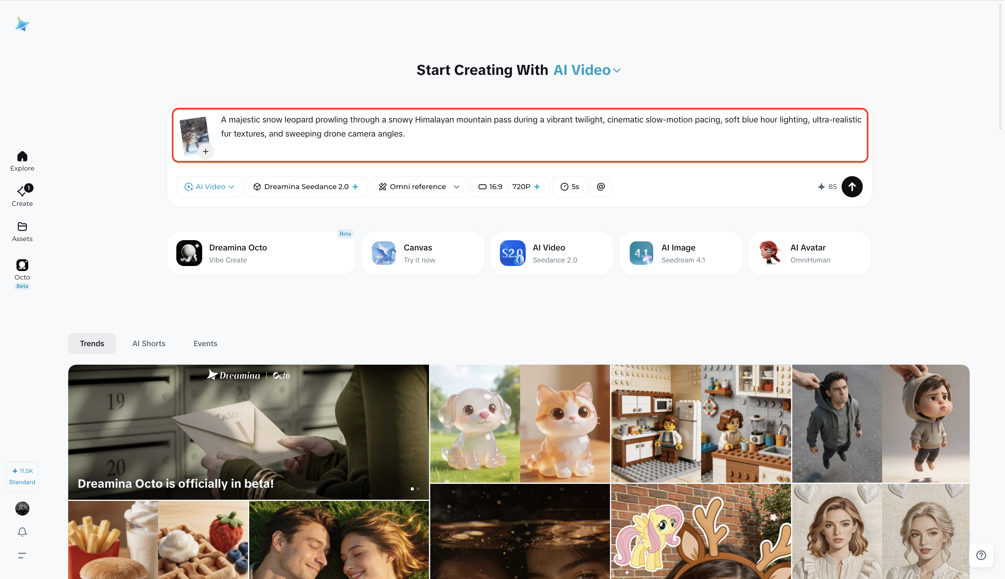 Enter your video prompt and upload reference images