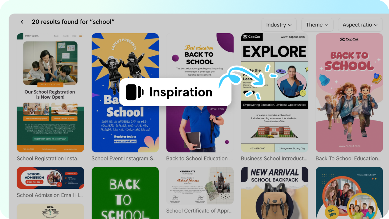  Pick a school poster template and customize it