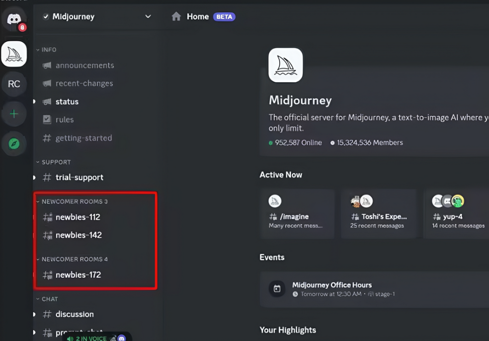 Присоединяйтесь к каналу новичка в Discord