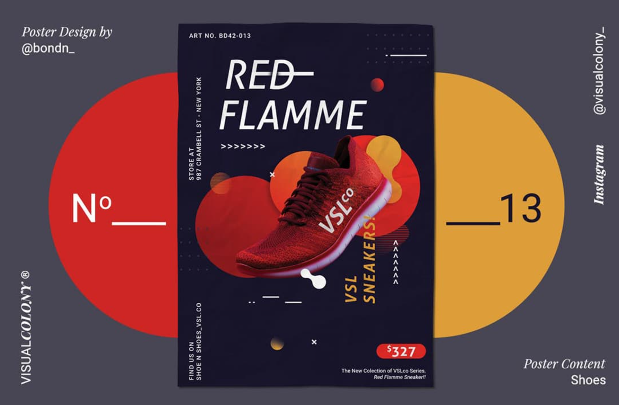Poster design ideas for sales: Bold color & contrast