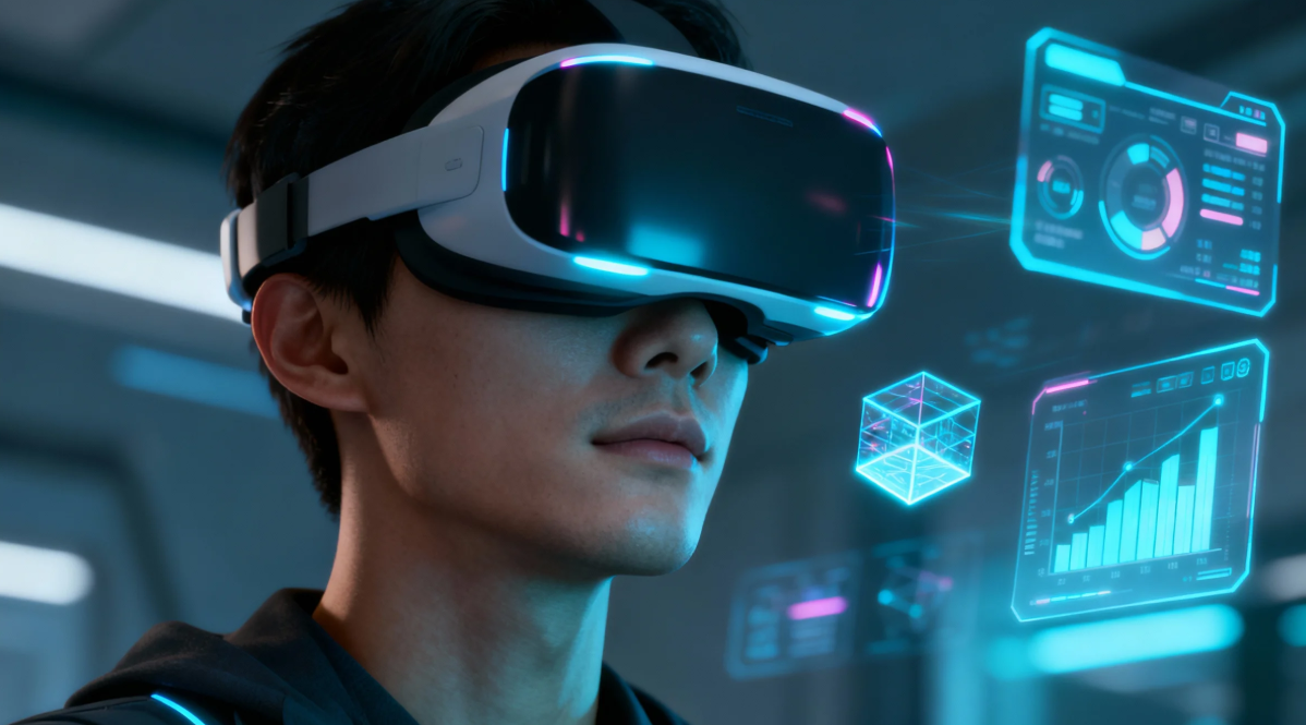 Visualisasi 3D dari realitas virtual &amp; augmented