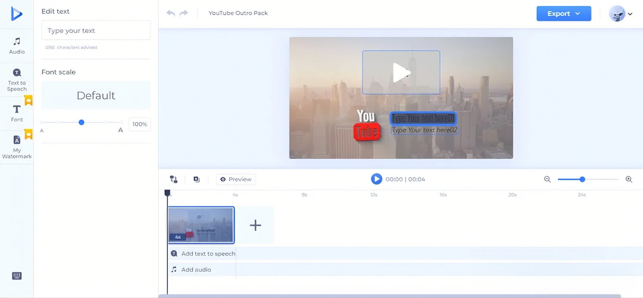 nhà sản xuất outro miễn phí trên youtube