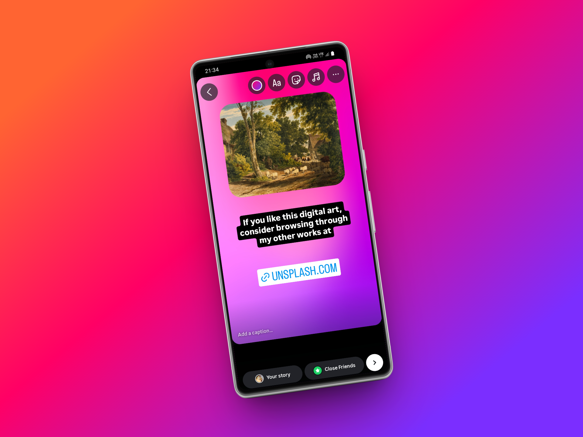 Compartilhe seu trabalho criativo