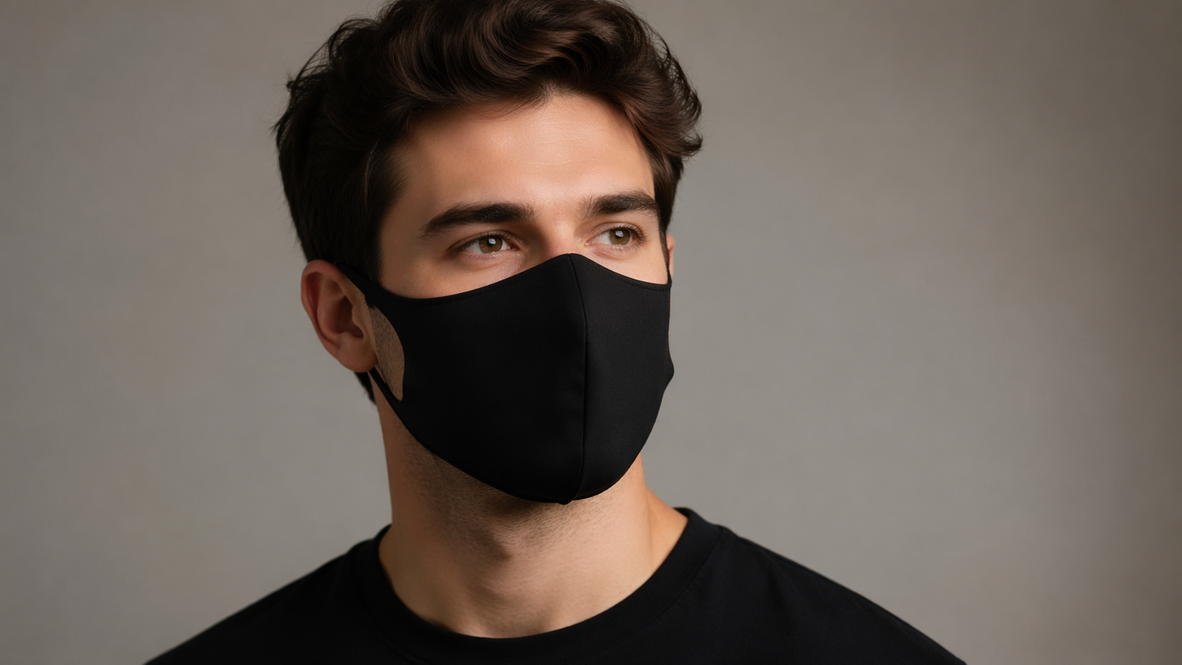 Dreamina add mask to photo: Minimal black face mask