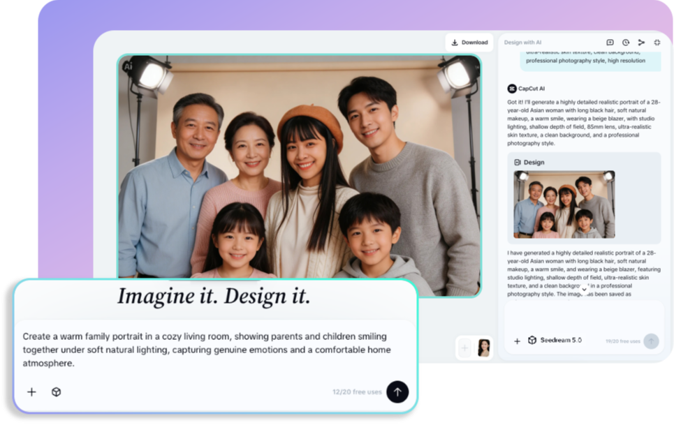 選擇一個AI模型並生成肖像