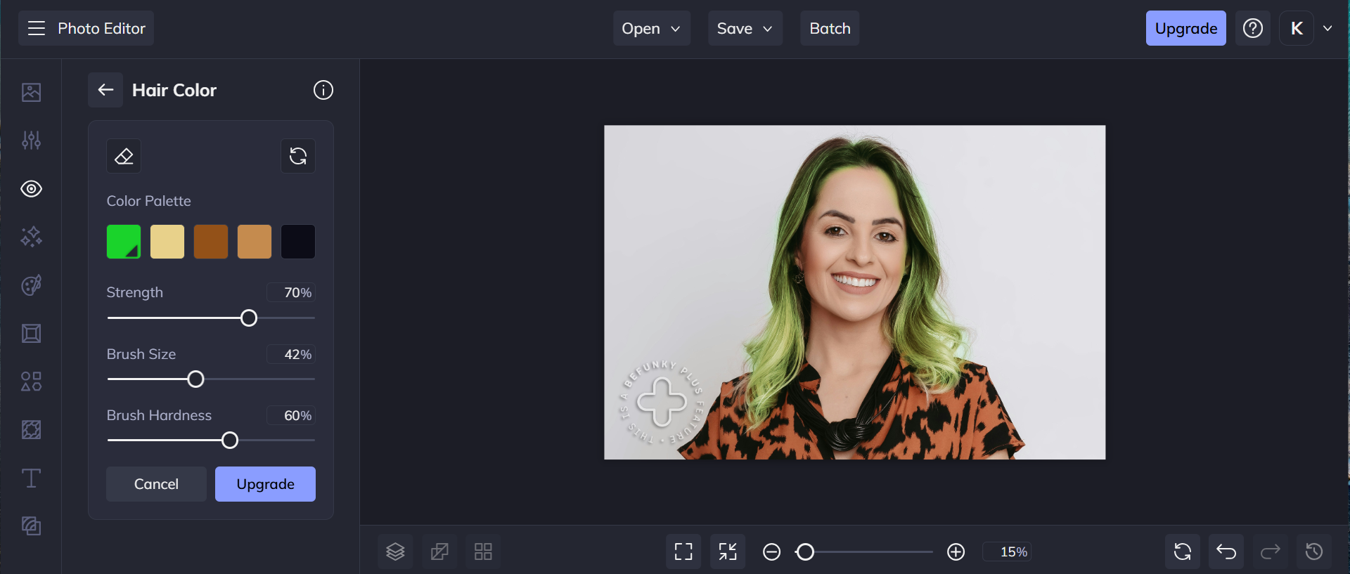 Try on hair color virtually