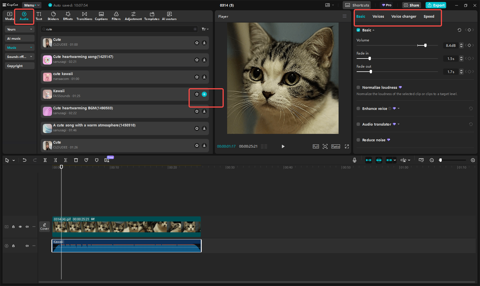 Add music or audio to the GIF