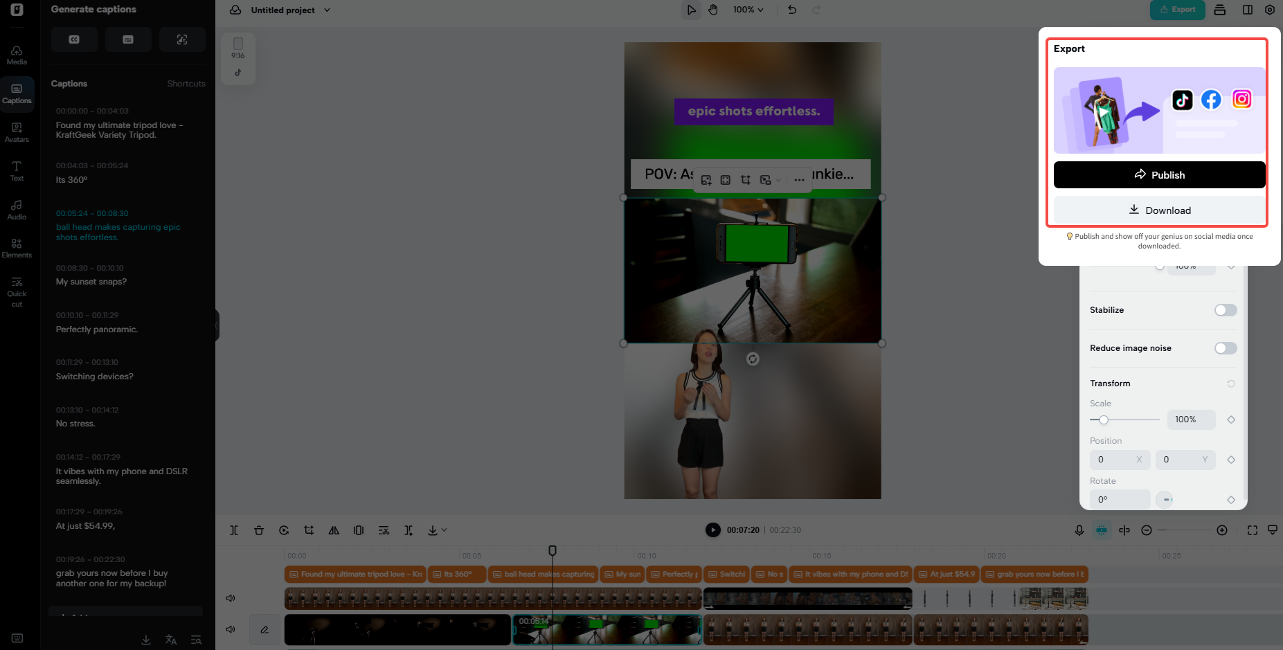 Export your video