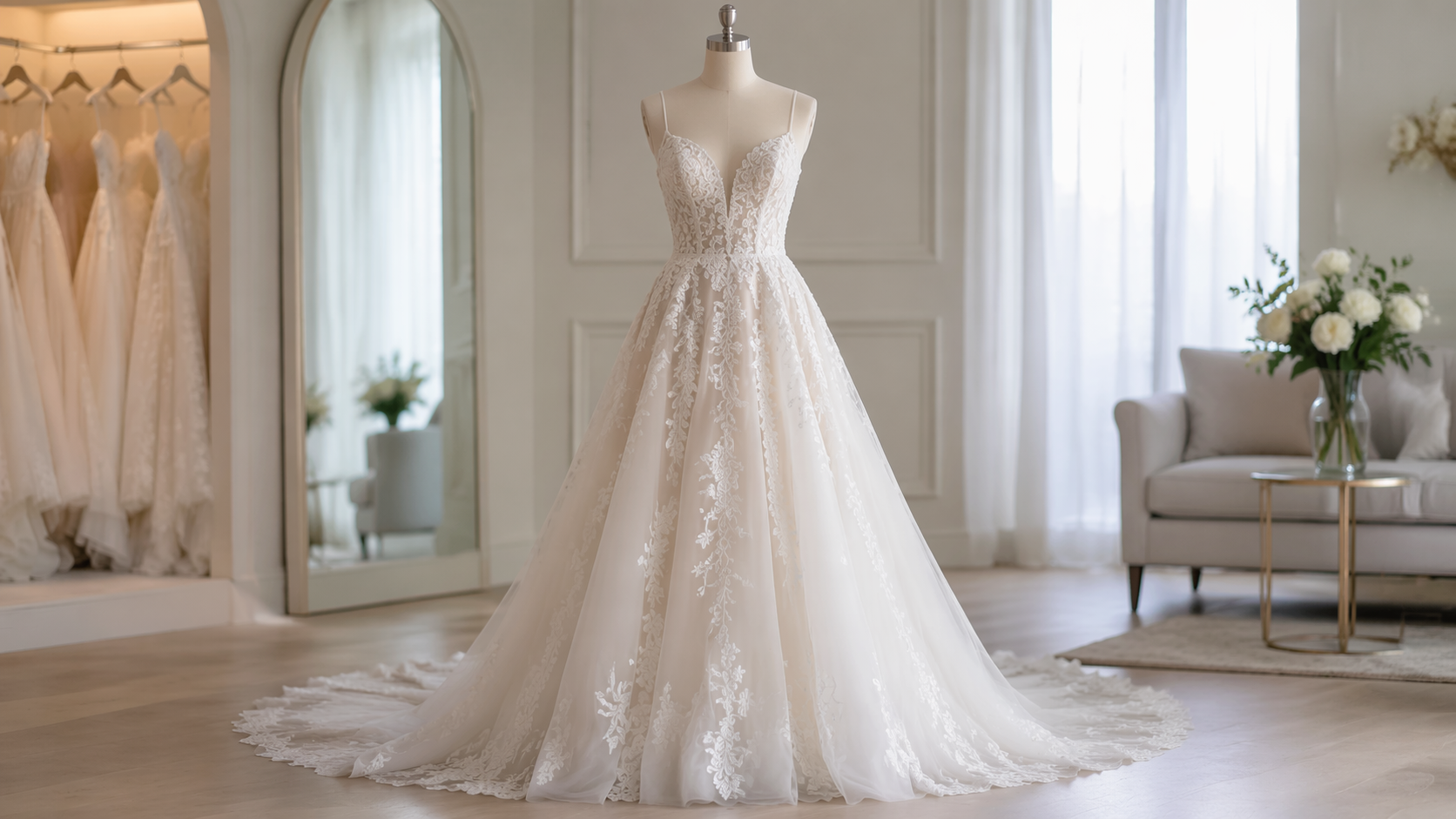 Dreamina virtuelles Hochzeitskleid Probieren Sie auf Prompt Beispiel 3: Boho Hochzeitskleid