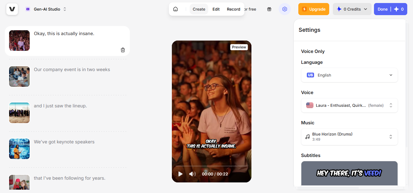 VEED- a reliable text animation creator free