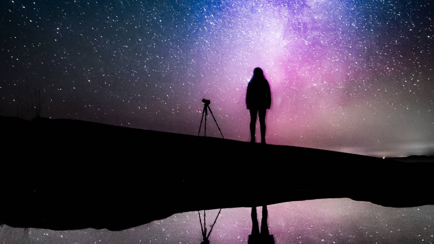Image showing time-lapse astrophotography