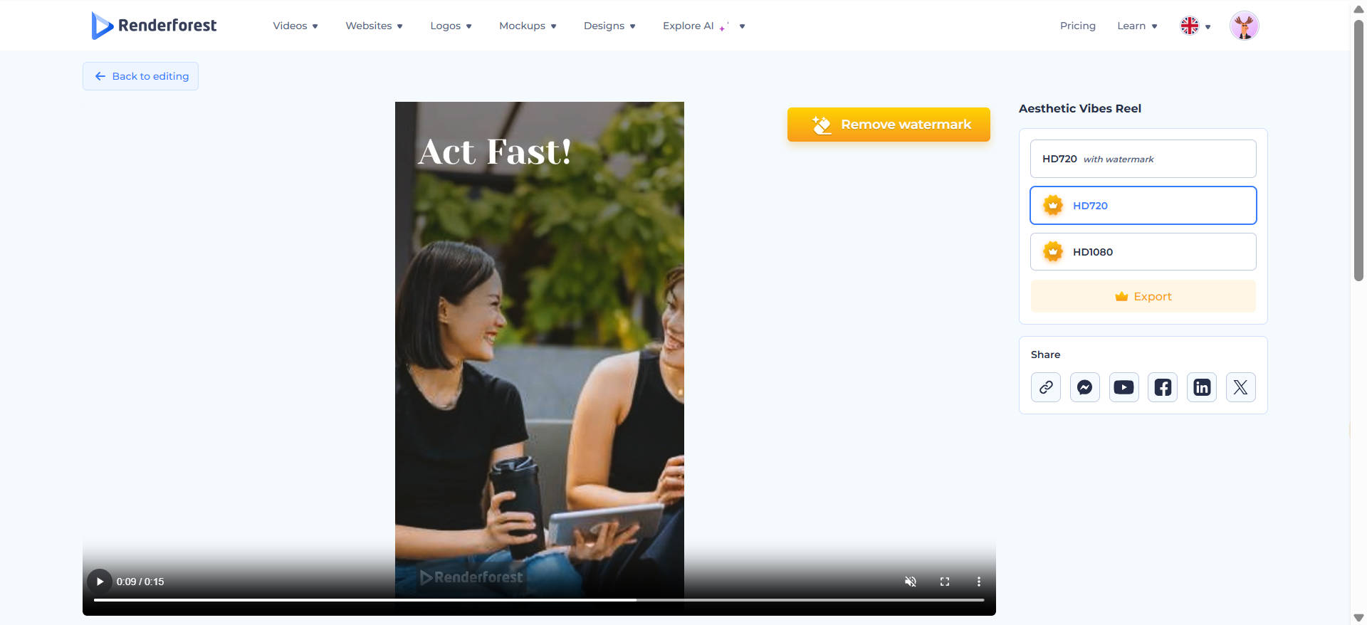 Renderforest story generator