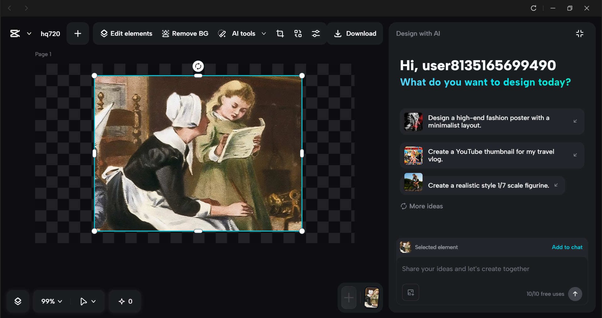 Interface of the CapCut desktop video editor -  the best tool to crop images