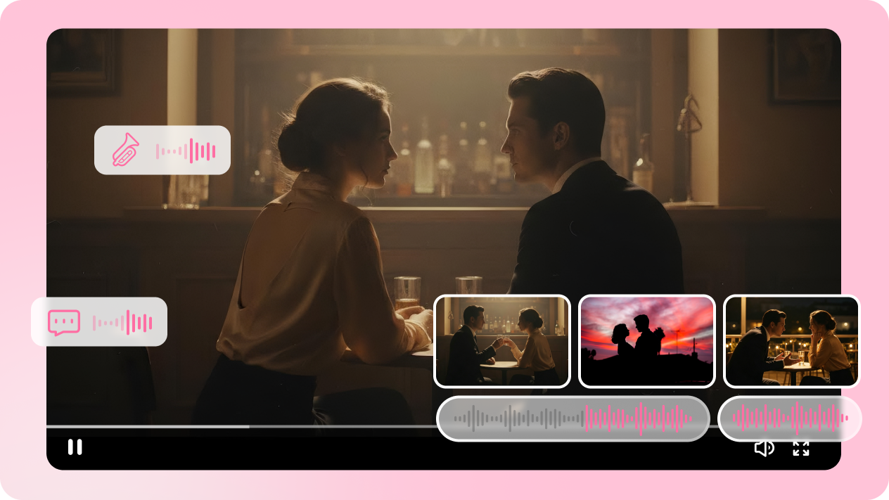 Complete every scene with cinematic auto-synced audio