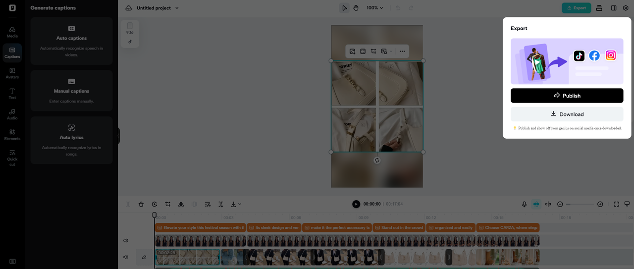 Export your video