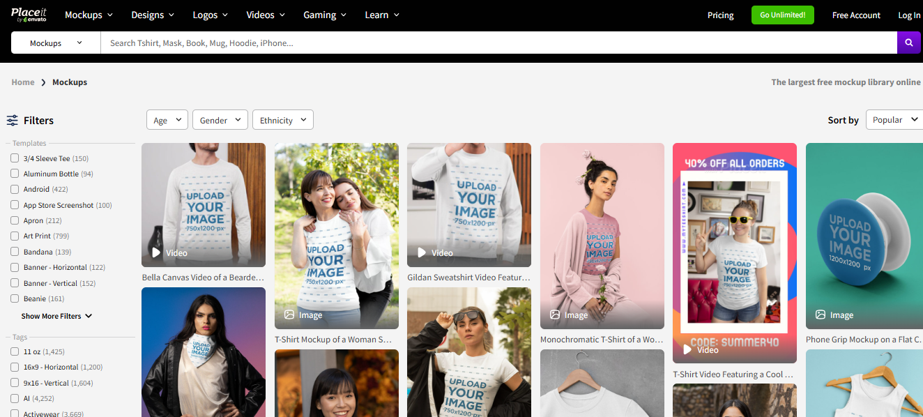 MockupWorld t-shirt template