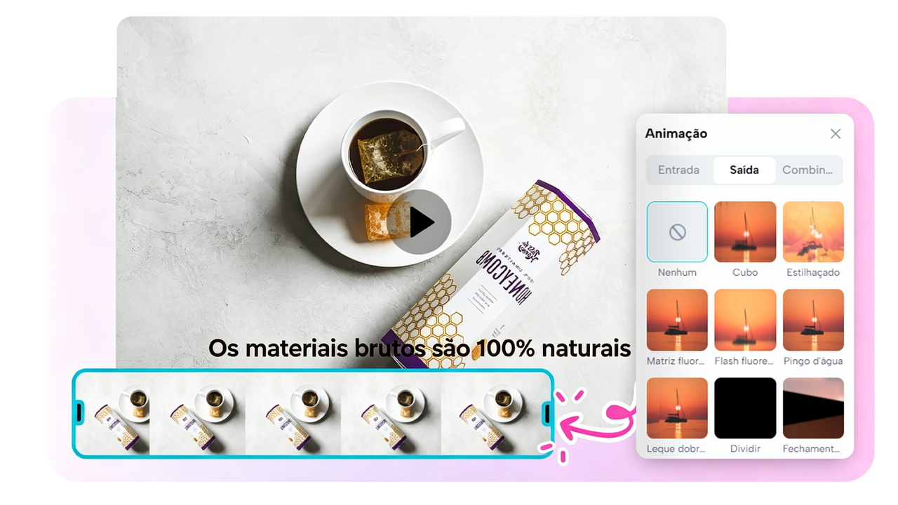 Gerador de clieps com ferramentas avançadas de edição para refinamento contínuo