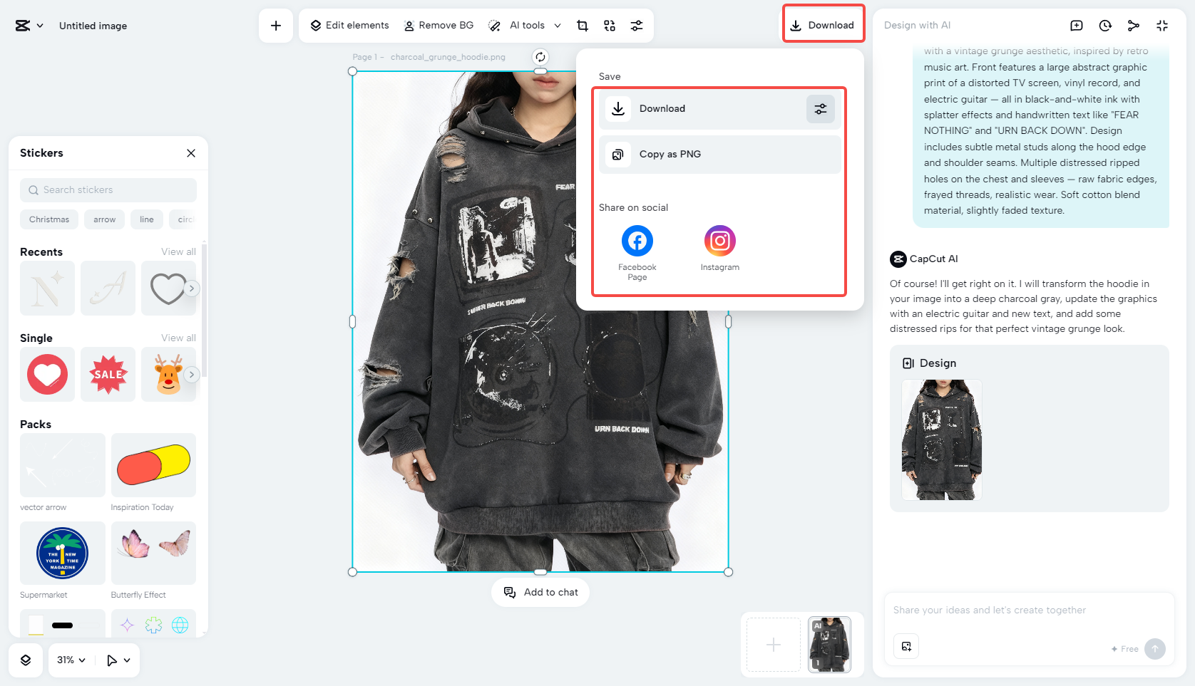 Download the hoodie design