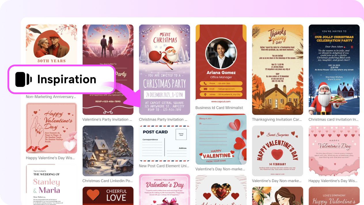 Custom templates free to explore for every event